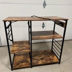 Kitchen Baker’s Rack / Storage Shelf with Power Outlet