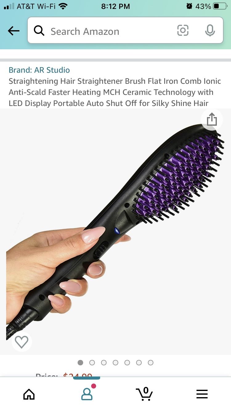 Hair Straightener Brush-New $18