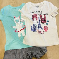 2New T-shirt 5T  w/ Free Shorts Y