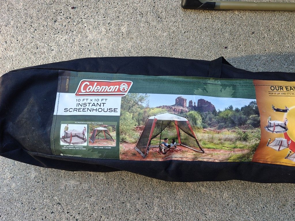 10x10 Coleman Easy Up Screened In Canopy 