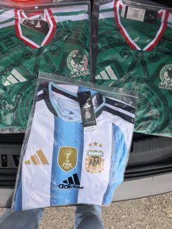 Playeras de selección mexicana y argentina version jugador