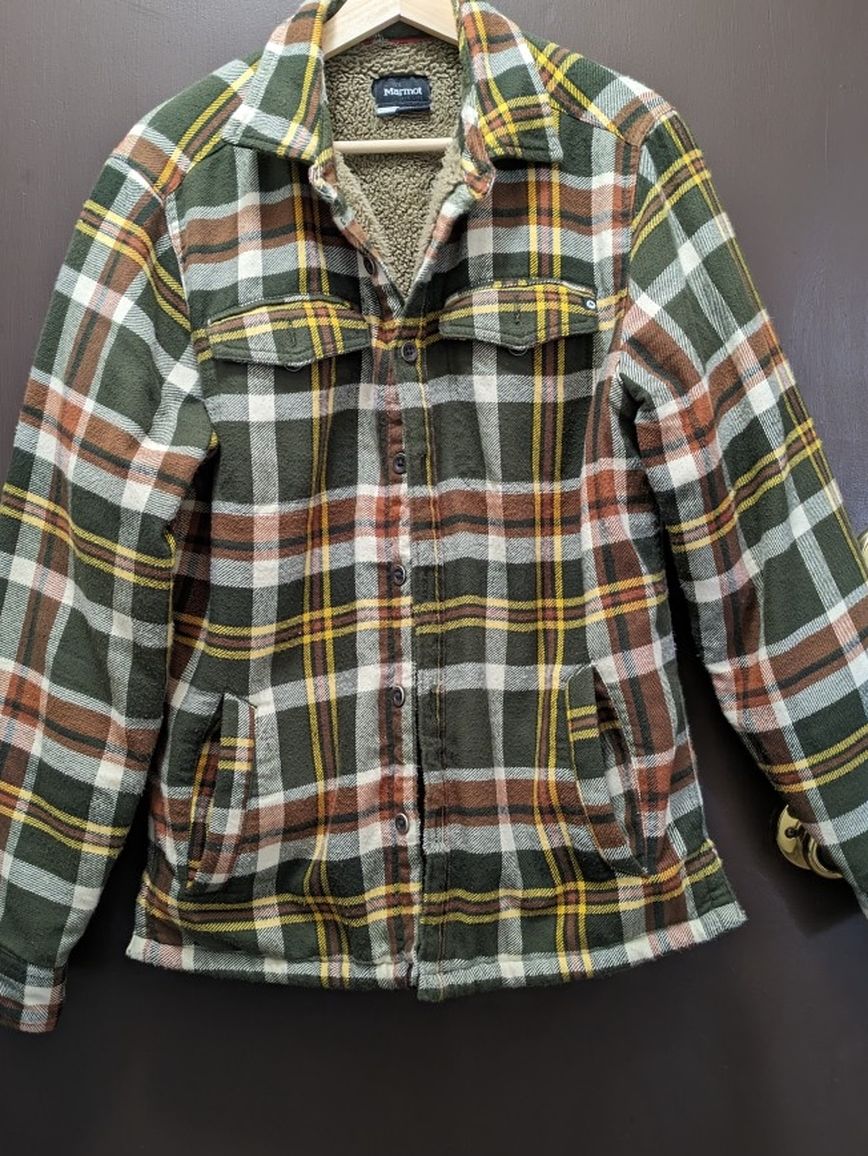 Marmot Ridgefield Sherpa Flannel Shirt / Jacket - Men's Small