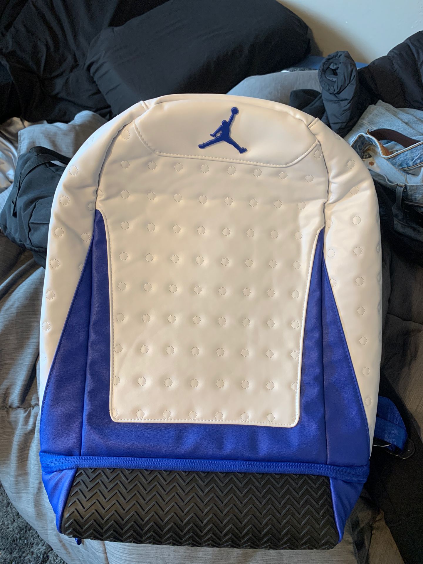 Jordan backpack with shoe department on bottom