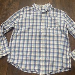 Boys Blue Long Sleeve Button Shirt Size 18/20 By Thereabouts #20