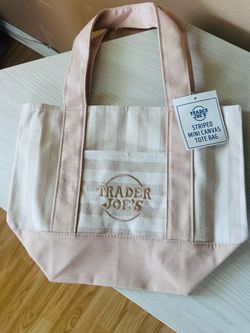 Trader Joe’s Striped mini canvas TOTE BAG