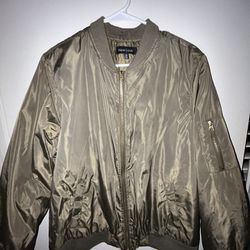 green bomber jacket (1X) 