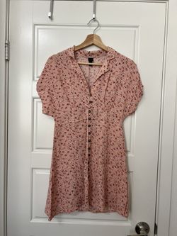 Pink Floral Mini Spring/Summer Dress