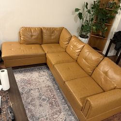 Faux Leather Couch Sofa