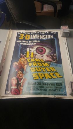 It came from outer space vintage poster