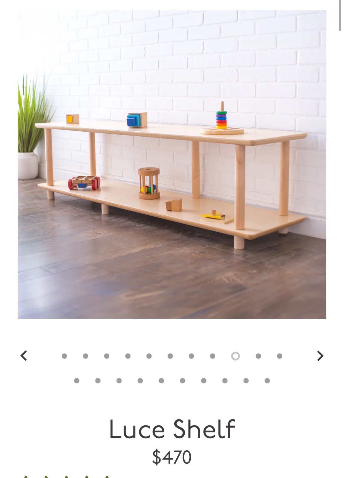 Solid wood Montessori Shelf By sprout Kids 