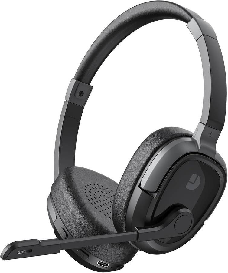 new Bluetooth 5.3 Headset for Work, Bluetooth Headphones with Mic Mute & AI Noise Cancelling, 65Hrs Working Time, Wireless Headphones with Mic for Cal