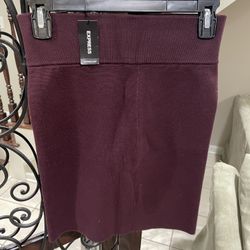 Express Maroon Short Skirt 