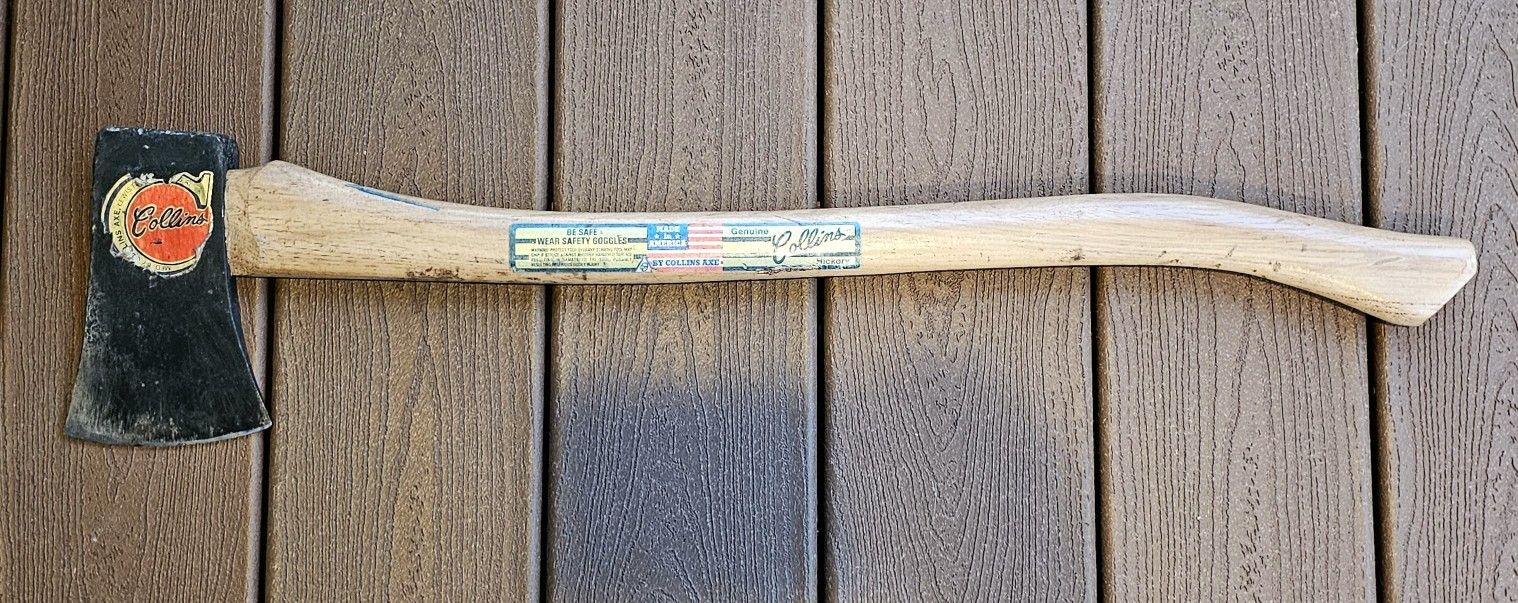 Vintage Collins Axe with Hickory Handle