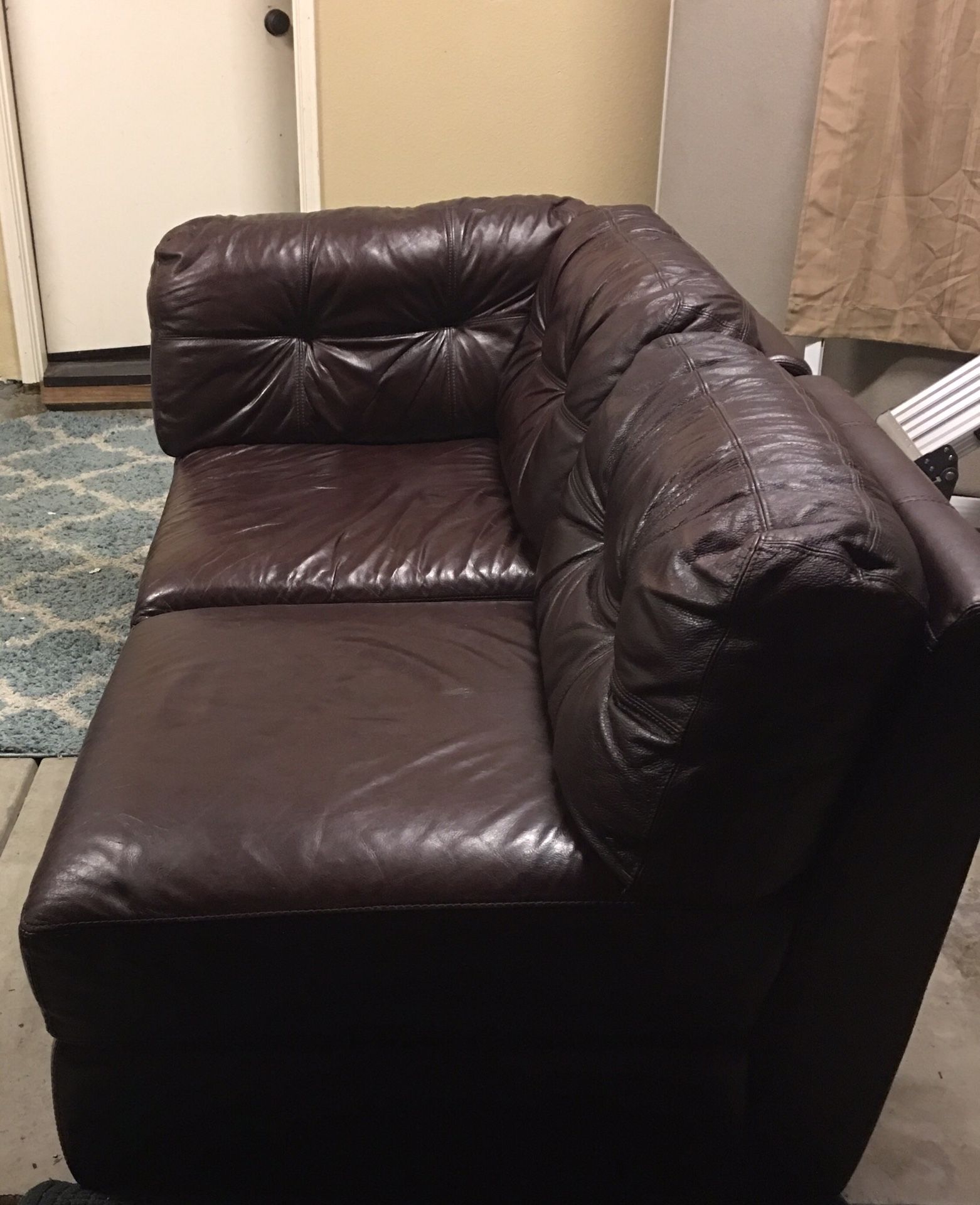 Genuine Leather sectional couch