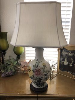 Antique porcelain hand painted Lamp