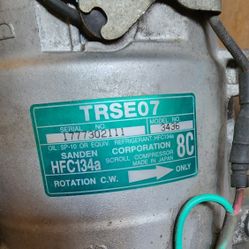 06-13 OEM Honda Fit A/C Compressor AC Sanden TRSE07