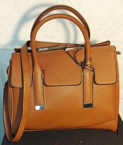 Christian Siriano New York "Aya" Satchel in Cognac. New With Tags NWT