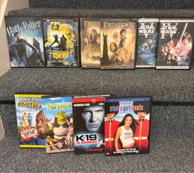 Collectable DVDs Mixed Movies including Harry Potter & Star Wars - Lot of 10