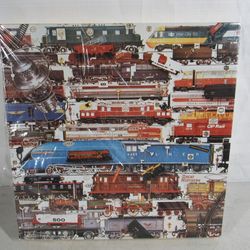 Challenger "All Aboard" Trains 600 Piece Jigsaw Puzzle-New & Sealed
