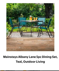 New patio set four chairs
