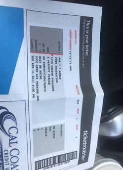 A perfect circle one ticket ( pit) first row