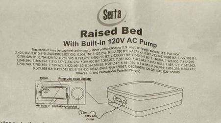 Serta Raised Bed Air Mattress 18”