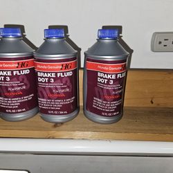 3 Pints HONDA GENUINE DOT3 BRAKE FLUID