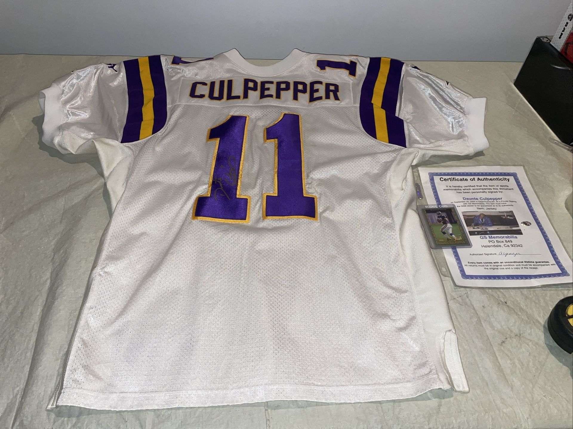 Nwt Authentic Puma Auto Daunte Culpepper Jersey Mens 52 White NFL Vintage Coa