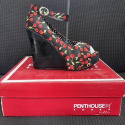 Penthouse Wedges Size 8