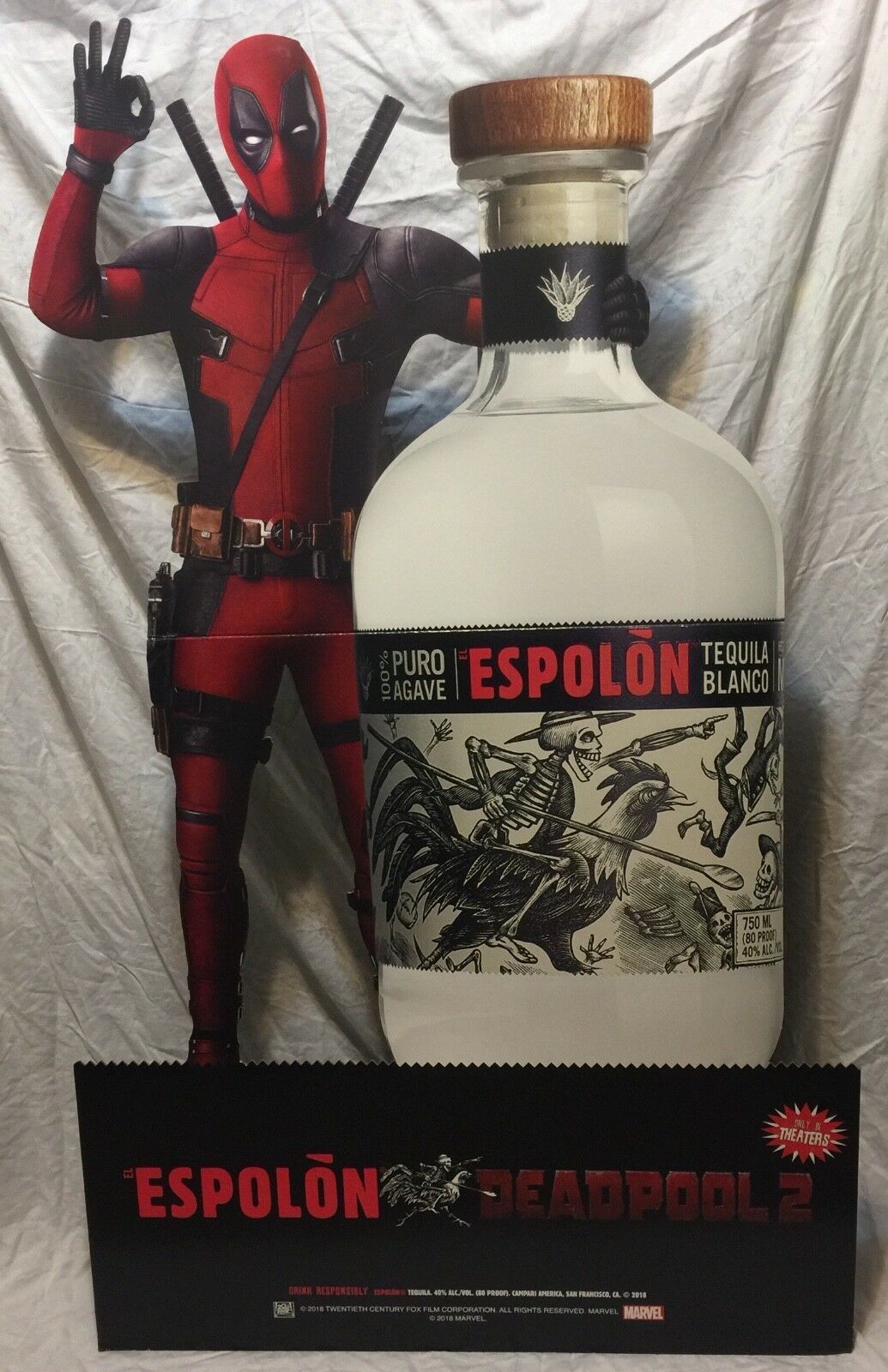 Deadpool 2 Espolon Tequila Blanco Cardboard Standee