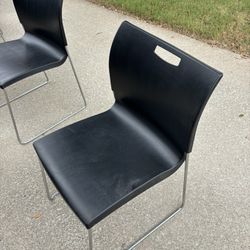 Stackable Black Chairs