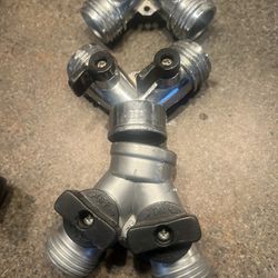 Three Water Hoses Attachments Hook Up