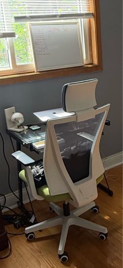Glass table and chair