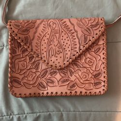 Virgin Mary Leather Bag