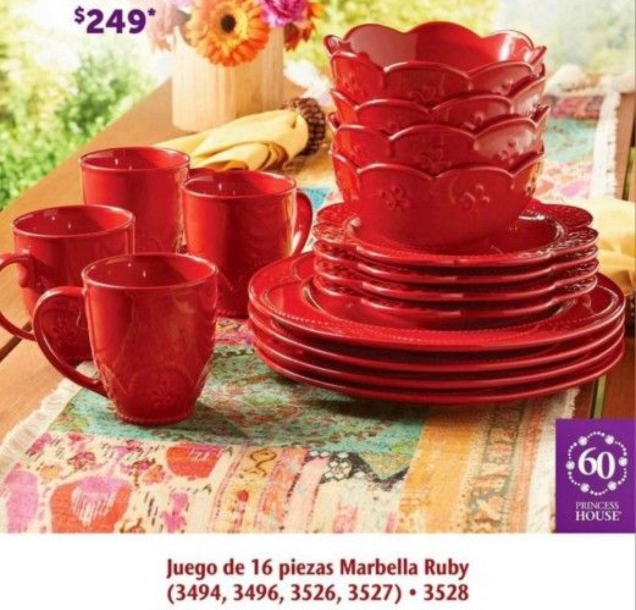 Princess House Vajilla De 16 Pz