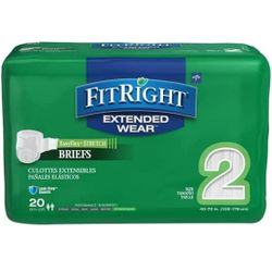 Medline Extended Wear Overnight Size 2 Case Of 80