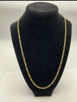 Figaro chain 925 silver with 18k gold vermeil gold layered