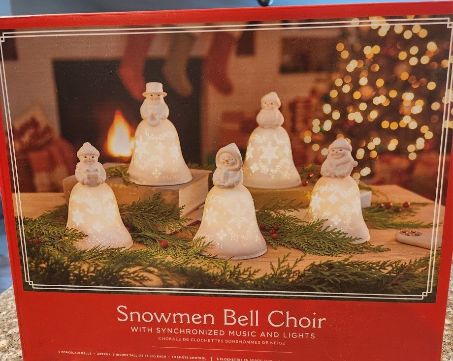 Hallmark Snowmen Bell Choir With Synchronized Music And Lights