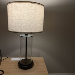 Pair Of 2 Glass Table Lamps