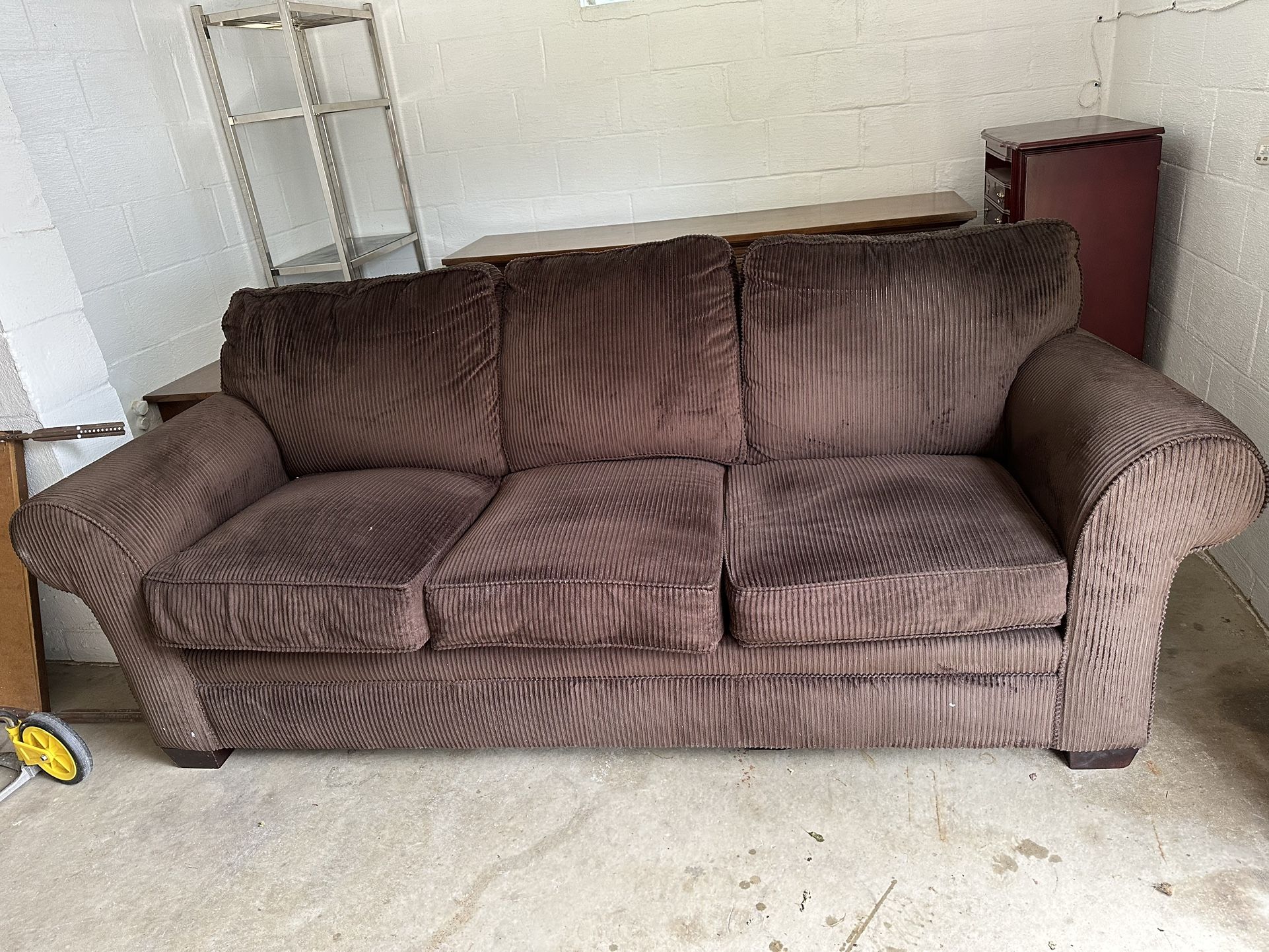 Brown Corduroy Couch