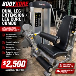 BodyKore Dual Leg Extension / Leg Curl Combo - Commercial Gym Equipment