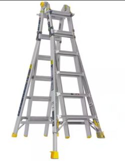 *NEW* Werner 26 ft Aluminum 5-in-1 Pro Ladder, Built-in Leveling, 375 lb. Load Type IAA Duty 26'