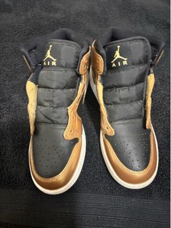 Air Jordan 1 Mid SE "Metallic Gold / Glitter" (GS/Youth)