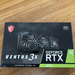 MSi 3070 Graphics Card VENTUS 3x. GEFORCE RTX