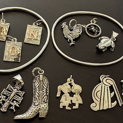 Sterling Silver Pendants And Bracelets, Not Scrap