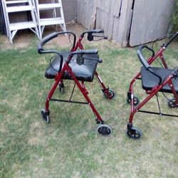 Extra Heavy Duty Foldable Height Adjustable Extra Wide Seat Walker With Locking Brakes