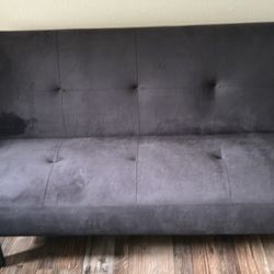 Velvet black futon