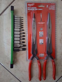 Milwaukee Torx socket and long reach pliers