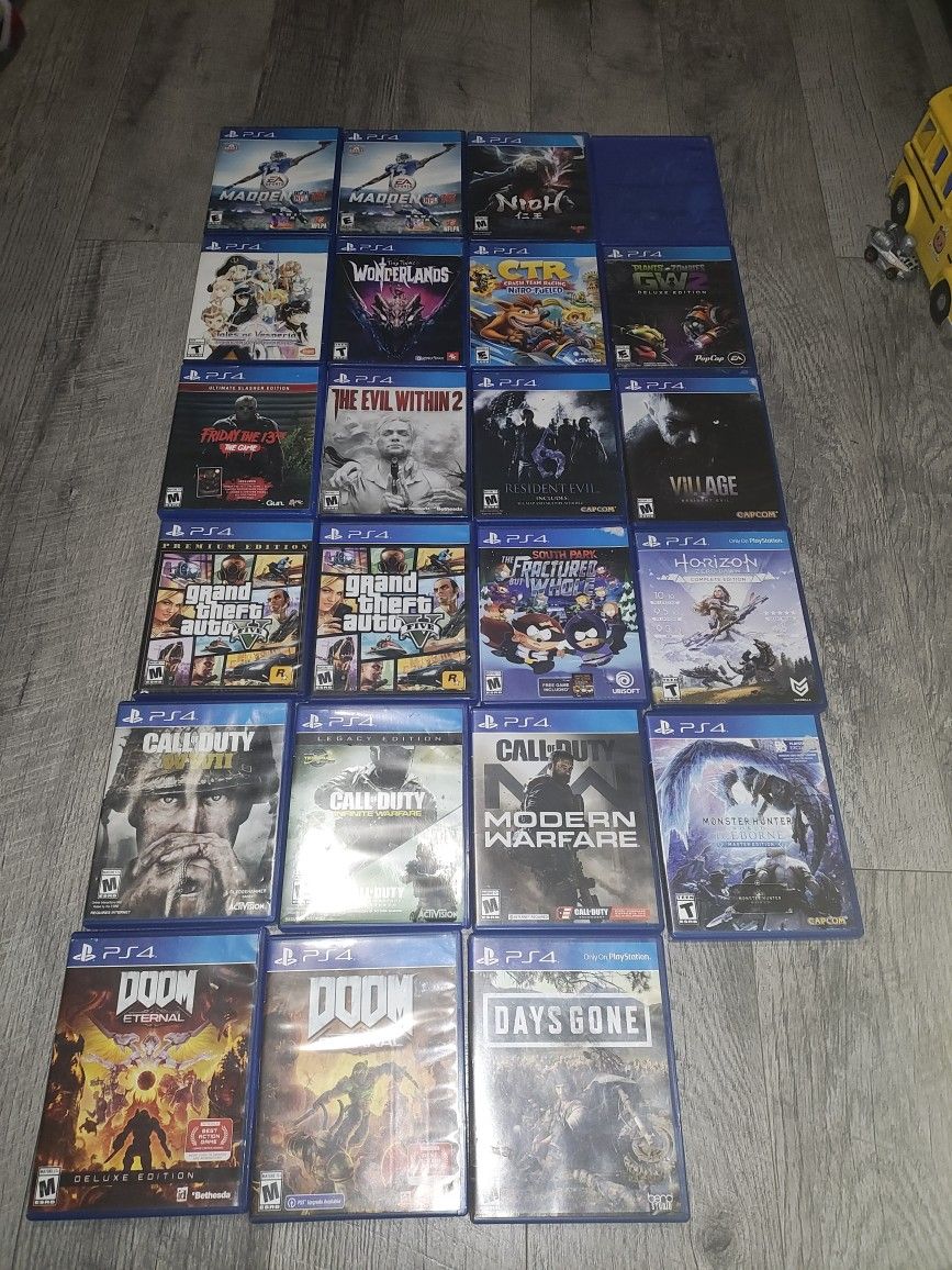 PS4 Games (SHIP ONLY, PRICES BELOW)