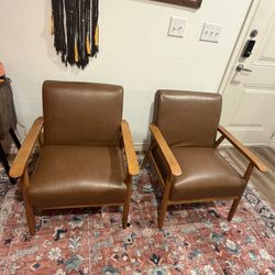 Leather Brown Chairs